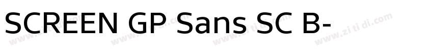 SCREEN GP Sans SC B字体转换